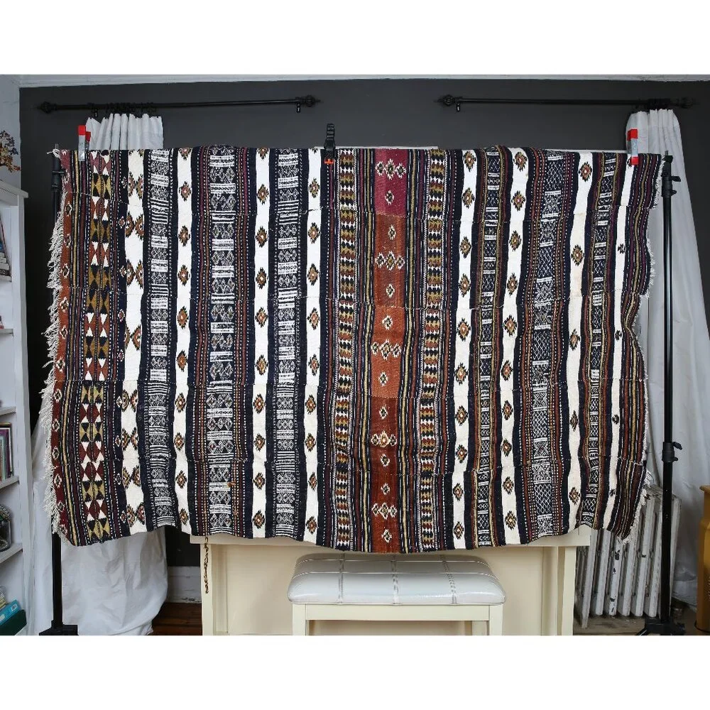 Rare Early 20th Century Khasa Arkilla Kerka Hand Woven Bridal Blanket Ma…